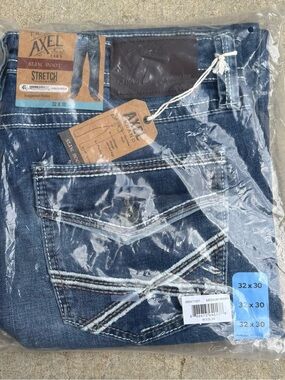 New! Axel Slim Boot Stretch Jeans 32x30. Bin 8